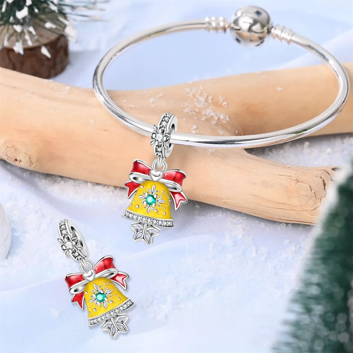 Pandach Bead Charm in Argento Sterling 925 con Cubic Zirconia per Braccialetti e Collane Europei - immagine 3