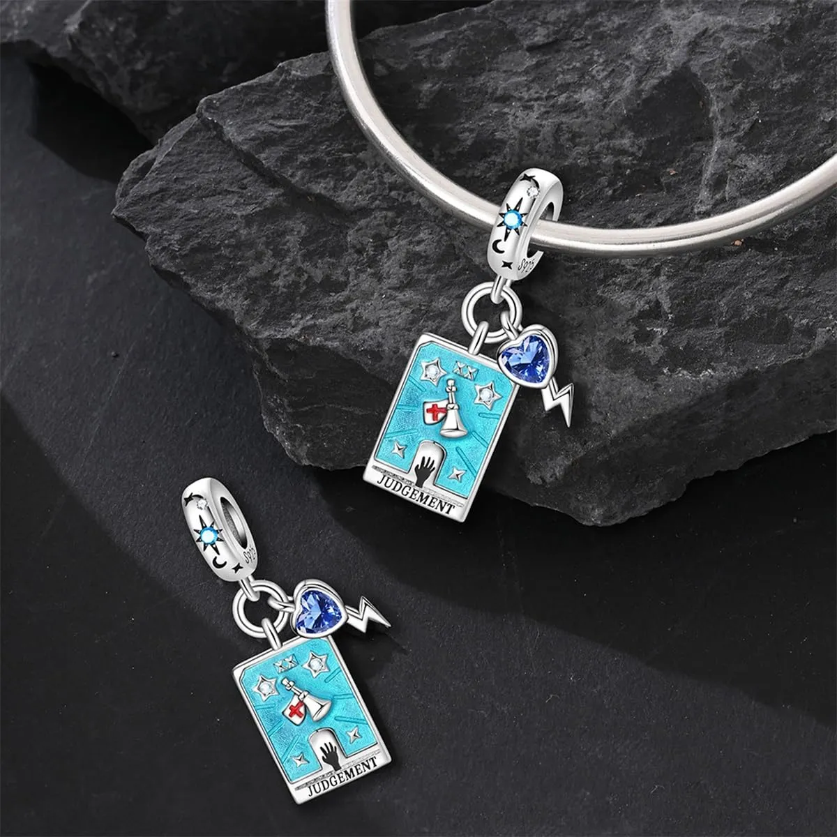 Pandach Bead Charm in Argento Sterling 925 con Cubic Zirconia per Braccialetti e Collane Europee - immagine 2
