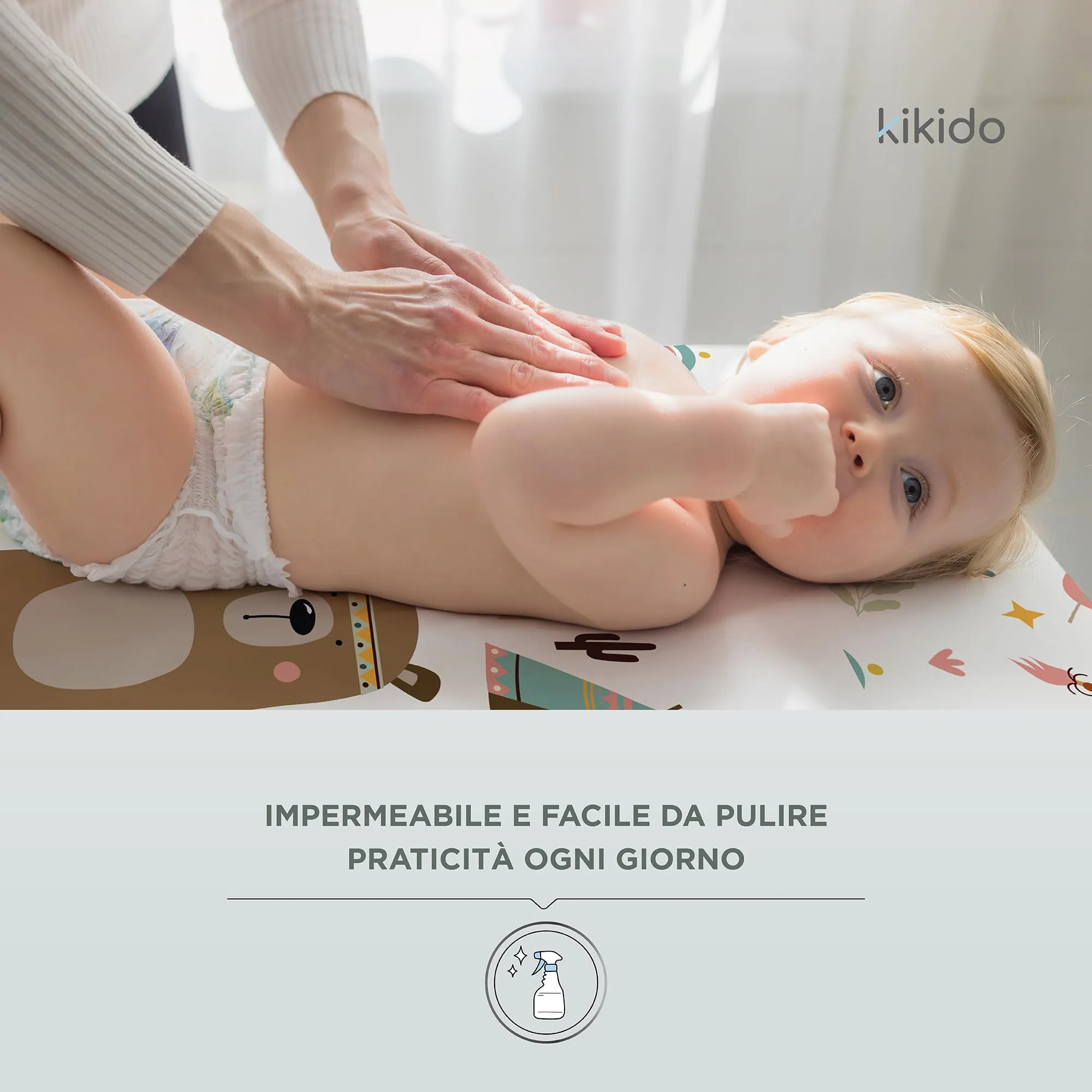 Kikido Materassino Fasciatoio 70x50 Unicorno Lavabile e Impermeabile Universale - immagine 5