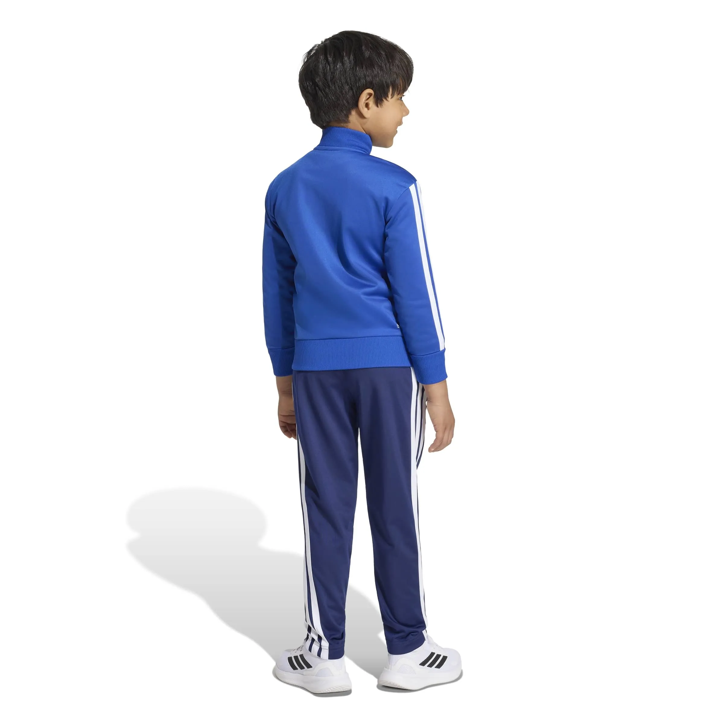 adidas Seasonal Essentials Tiberio 3 Stripes Tricot Track Suit, Team Royal Blue/White, 7-8 Years - immagine 2