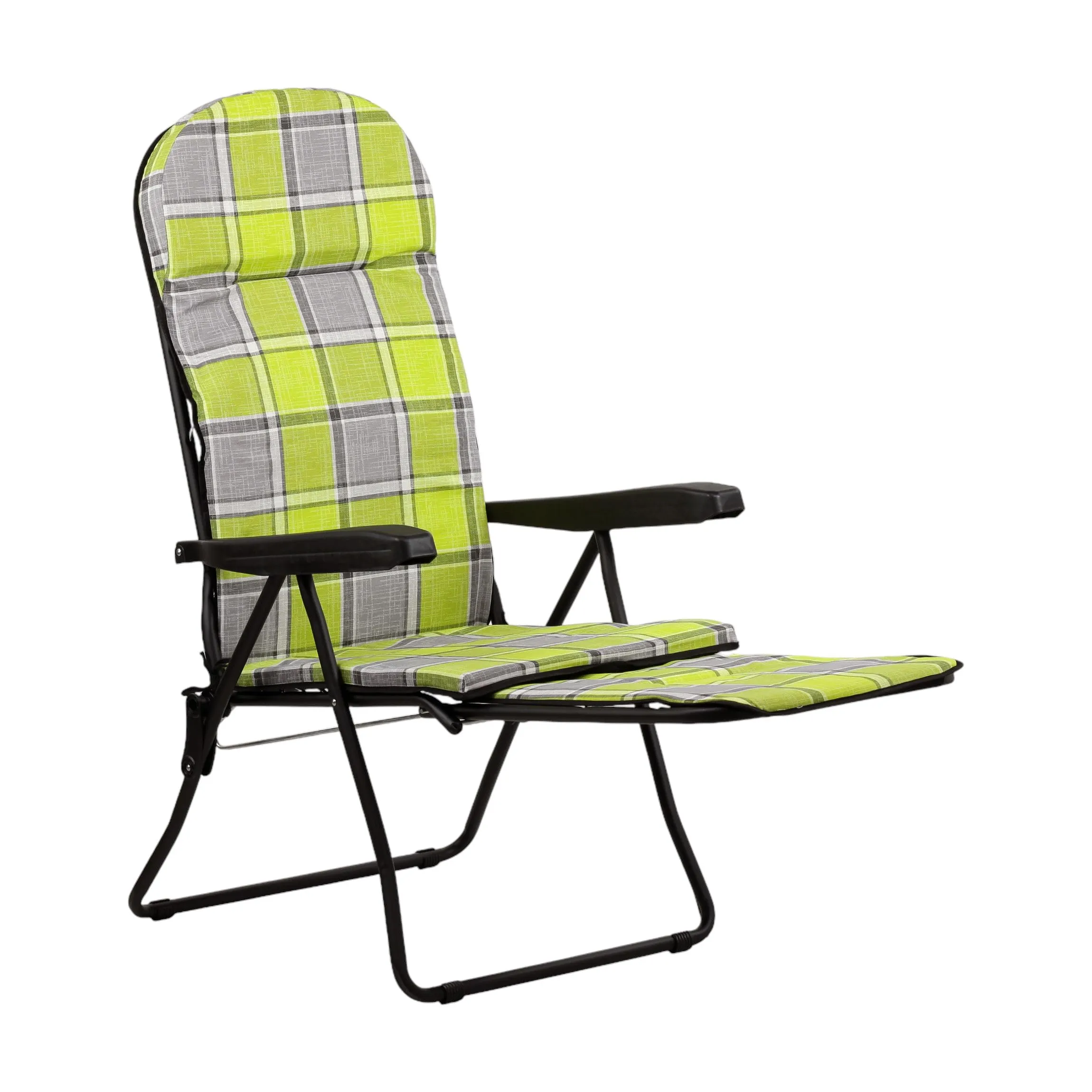 Totò Piccinni Sedia Sdraio Giulia (Struttura Nero - Scozzese Verde/Grigio) - immagine 3