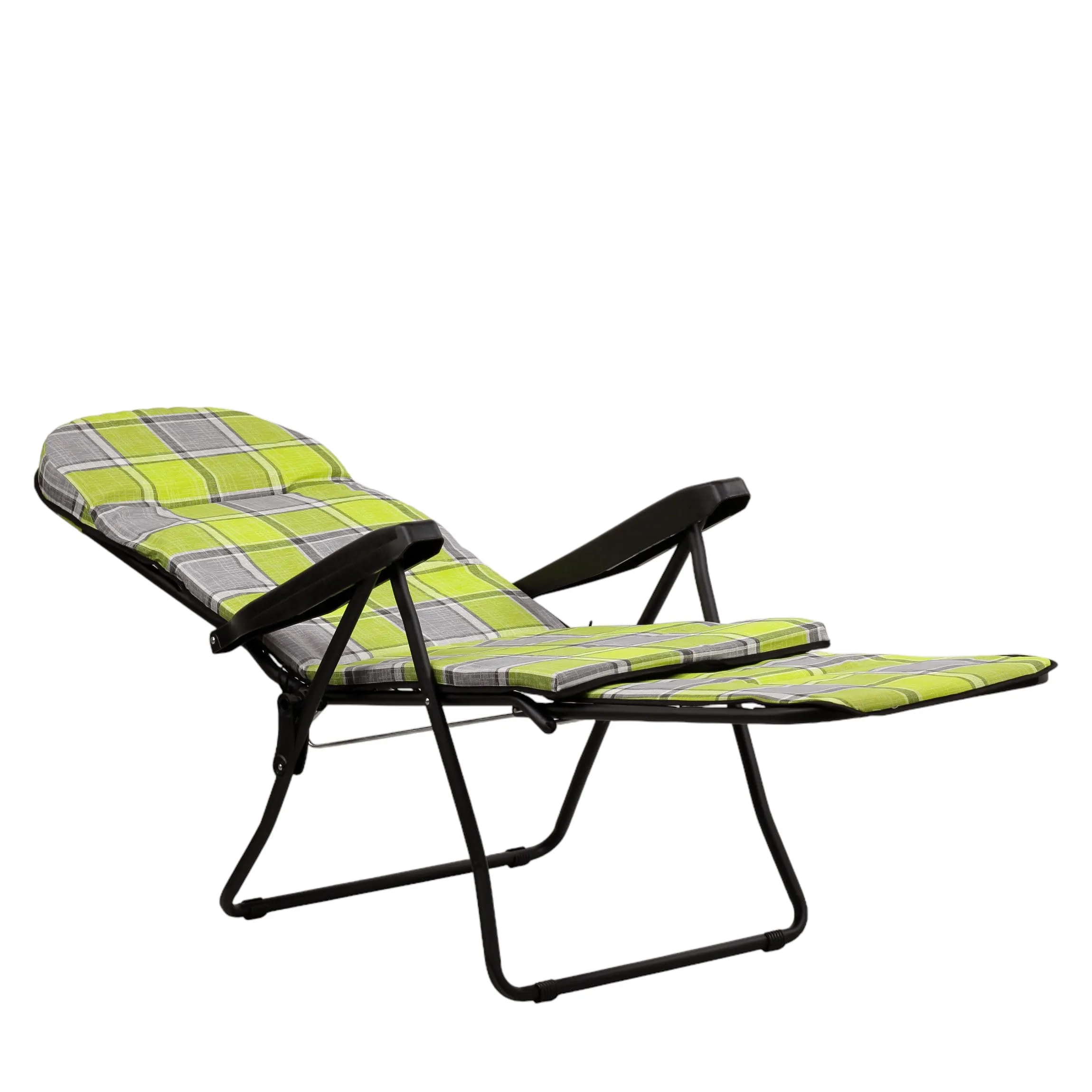 Totò Piccinni Sedia Sdraio Giulia (Struttura Nero - Scozzese Verde/Grigio) - immagine 4