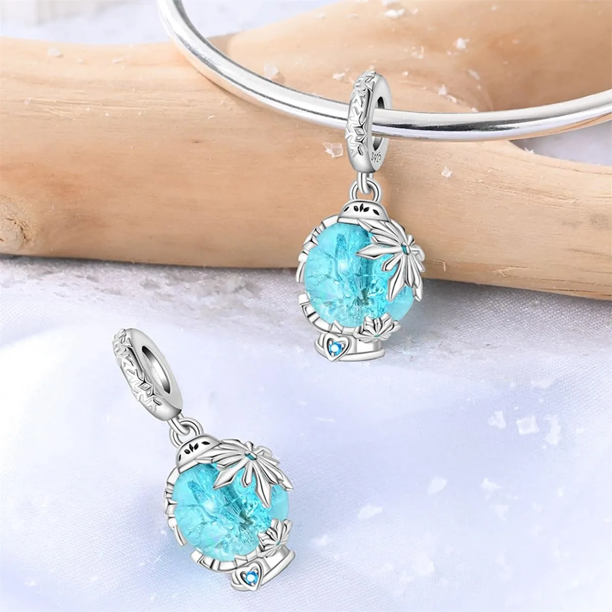 Pandach Bead Charm in Argento Sterling 925 con Cubic Zirconia per Braccialetti e Collane Europei - immagine 2