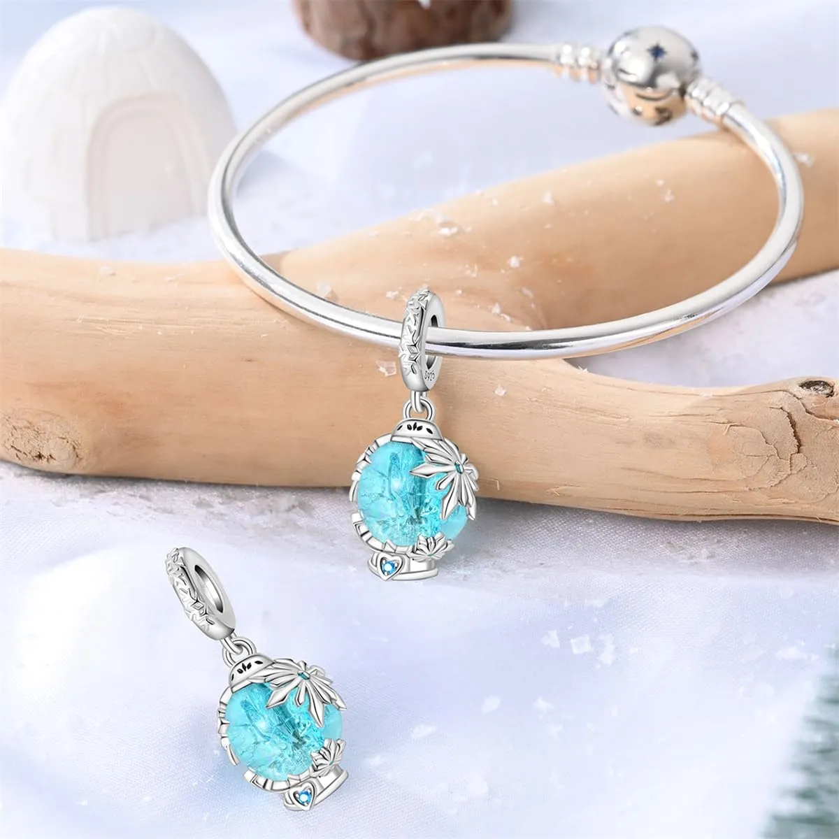 Pandach Bead Charm in Argento Sterling 925 con Cubic Zirconia per Braccialetti e Collane Europei - immagine 3