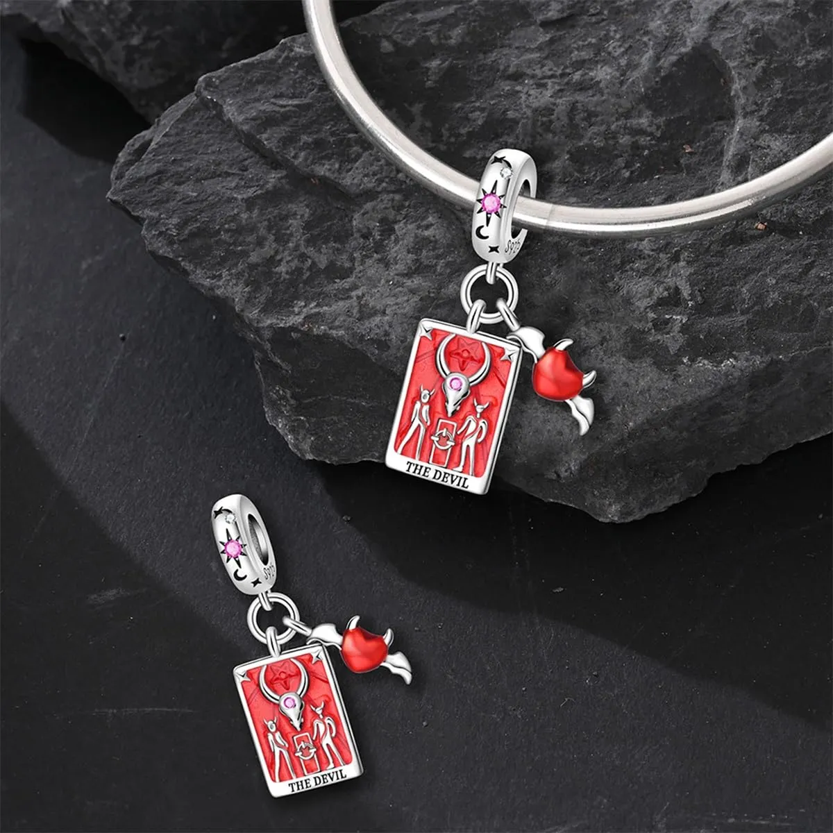 Pandach Bead Charm in Argento Sterling 925 con Cubic Zirconia per Braccialetti e Collane Europei - immagine 2