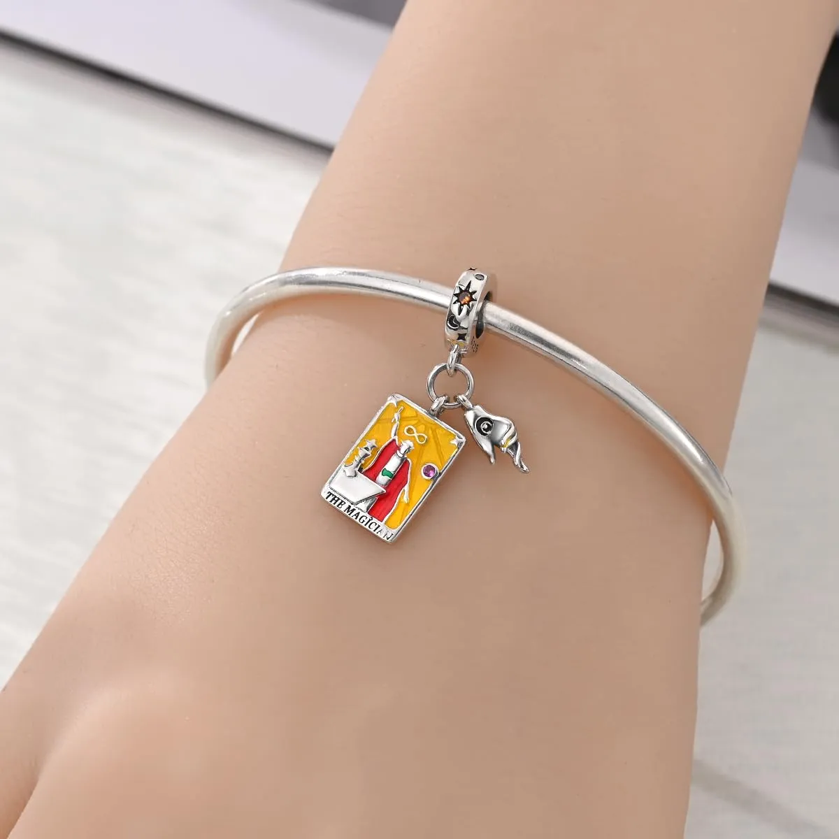 Pandach Bead Charm in Argento Sterling 925 con Cubic Zirconia per Braccialetti e Collane Europei - immagine 4