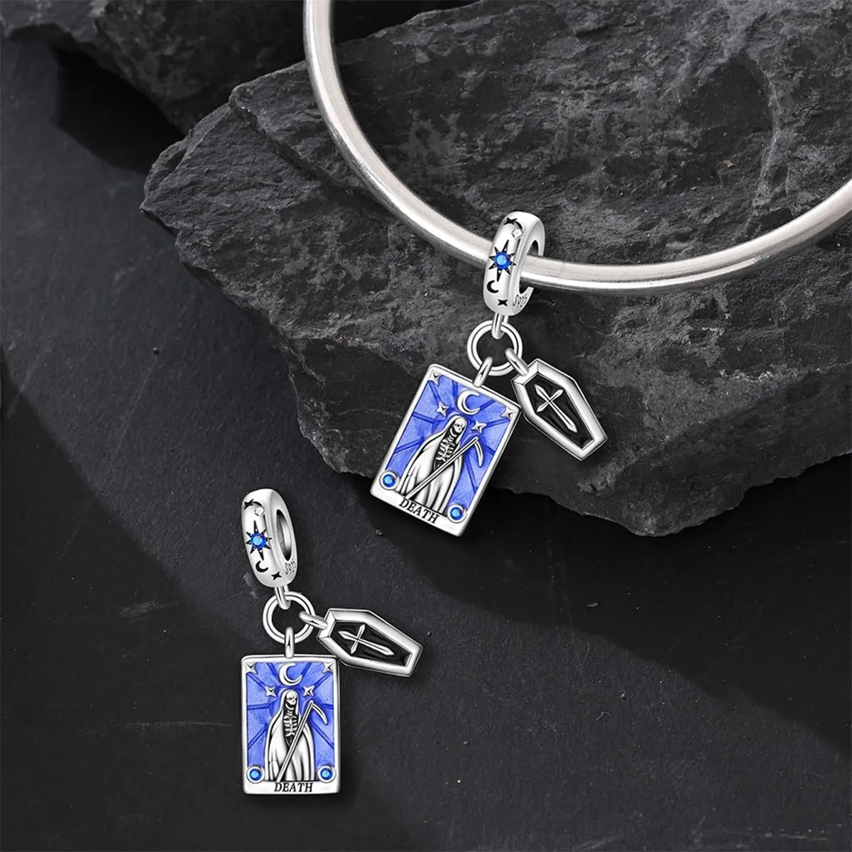 Pandach Bead Charm in Argento Sterling 925 con Cubic Zirconia per Braccialetti e Collane Europee - immagine 2