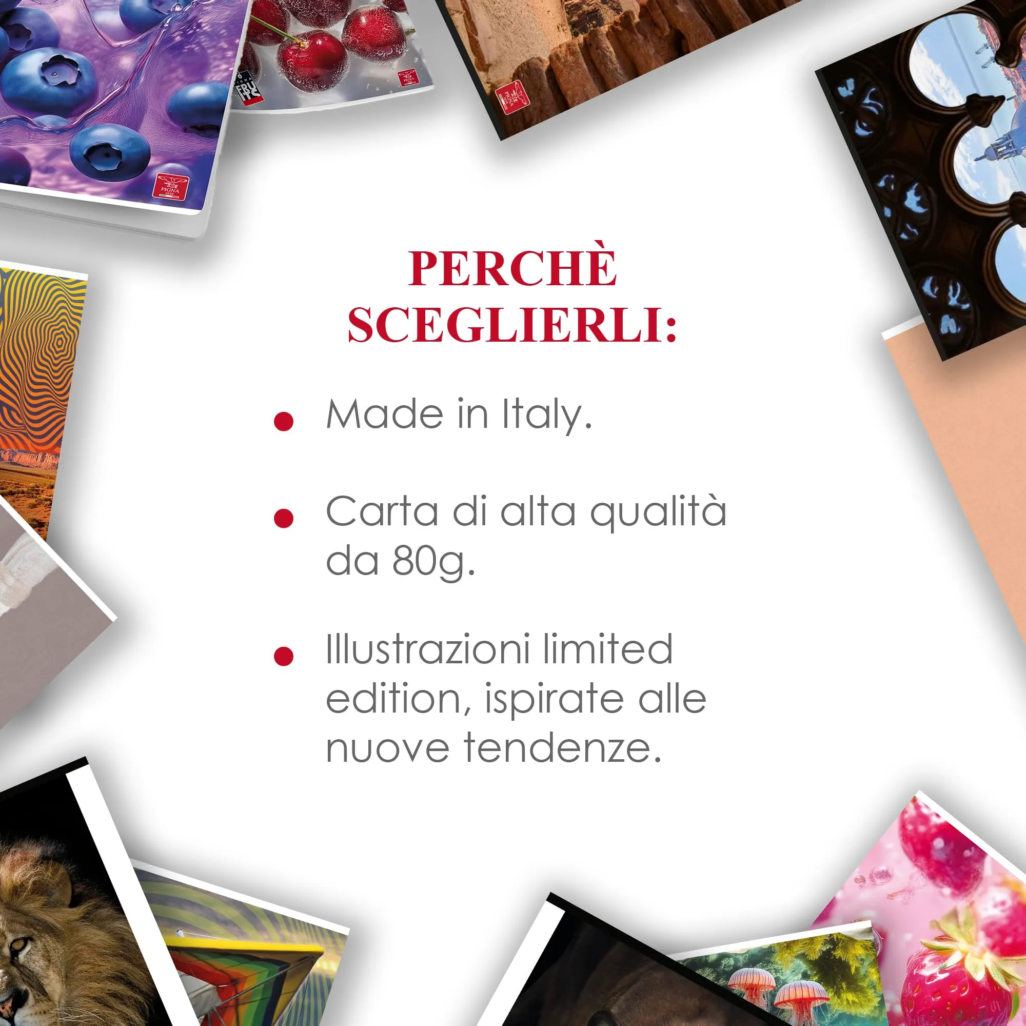 Pigna Maxi Quaderno Sirene, A4, 80 Pagine, Righe con Margine, Copertine Assortite, 10 Pezzi - immagine 4