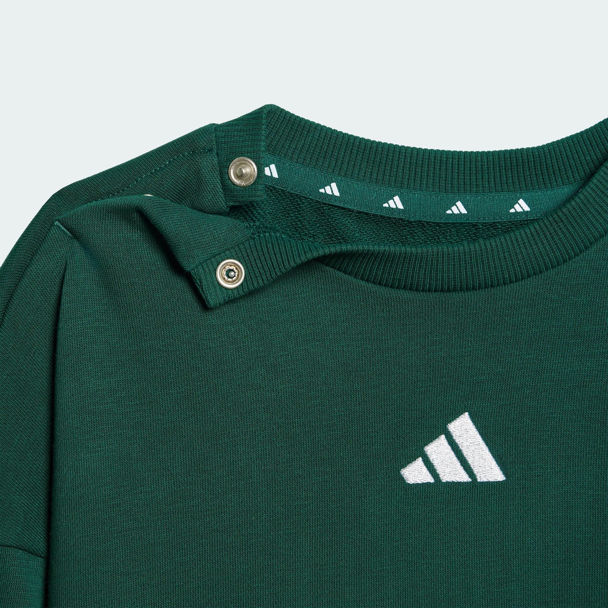 adidas Bimbi 0-24 Essentials Jogger Tracksuit, Collegiate Green/White, 3-4 Years - immagine 2