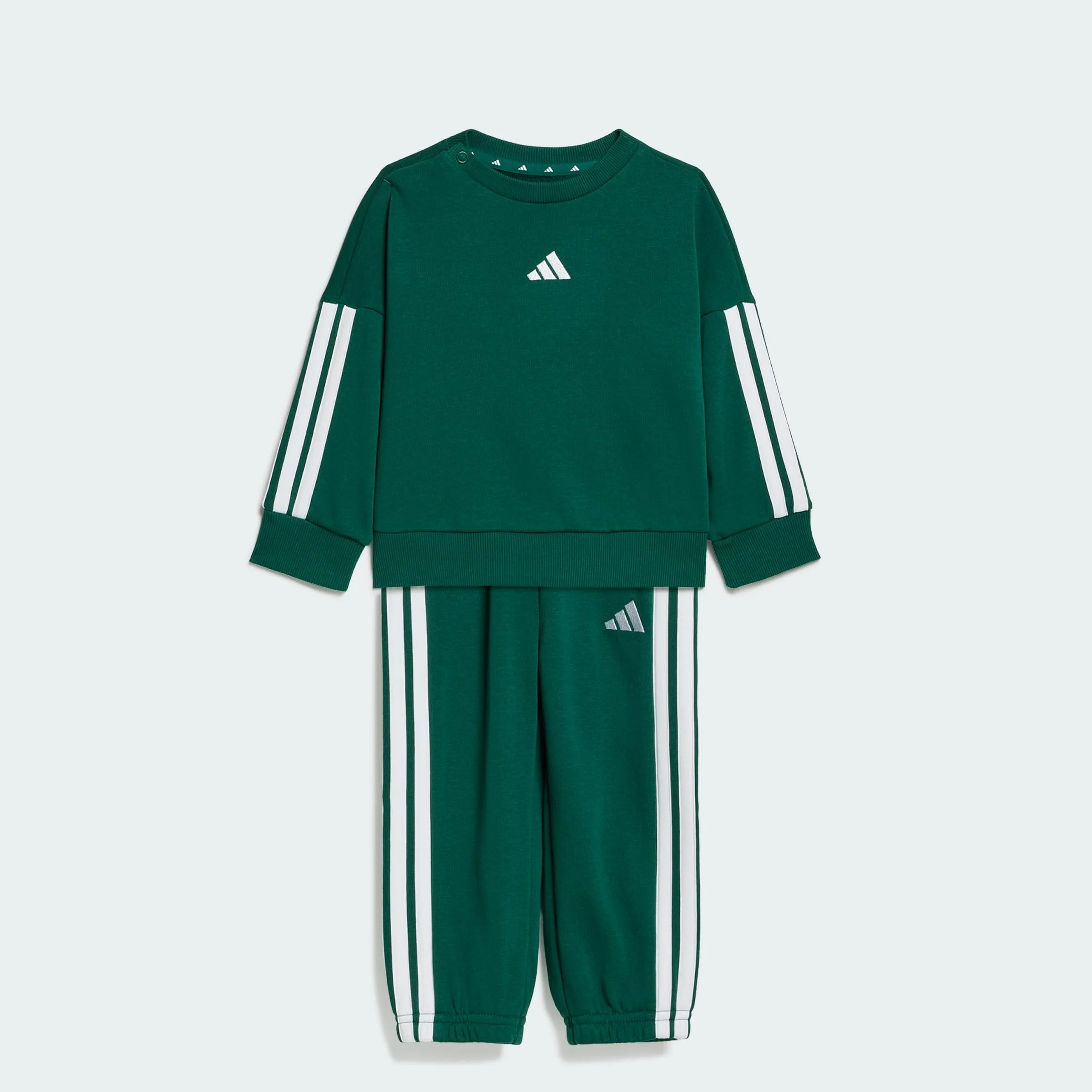 adidas Bimbi 0-24 Essentials Jogger Tracksuit, Collegiate Green/White, 2-3 Years - immagine 4
