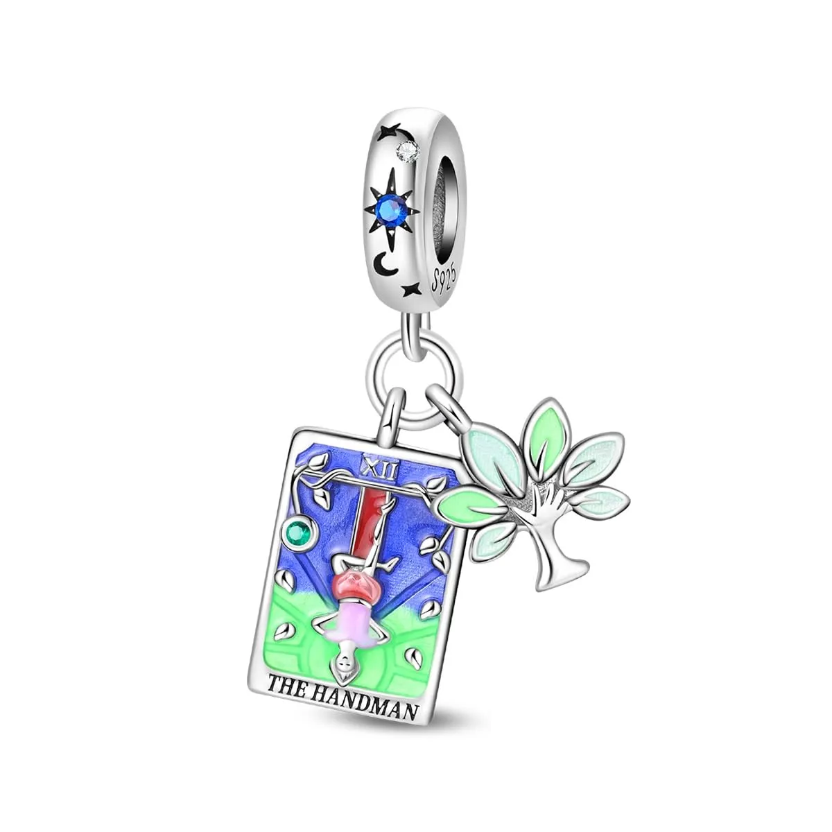 Pandach Bead Charm Ciondolo Argento Sterling 925 con Cubic Zirconia per Braccialetti e Collane Europee - immagine 1