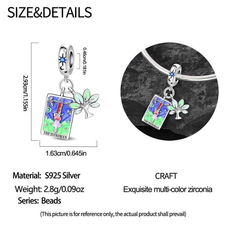 Pandach Bead Charm Ciondolo Argento Sterling 925 con Cubic Zirconia per Braccialetti e Collane Europee - immagine 5