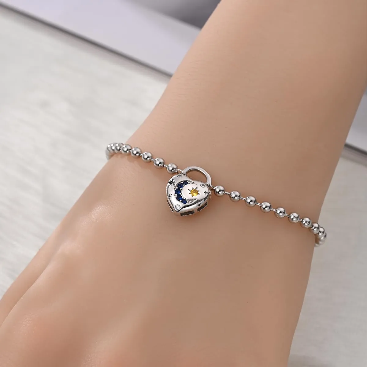 KUNSIR Moments Bracciale Donna Snake in Argento Sterling 925 Compatibile con Pandora 17cm - immagine 4