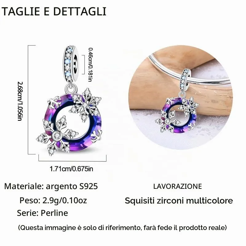 TINSLO Bead Charm in Argento Sterling 925 con Cubic Zirconia per Braccialetti e Collane Europei - immagine 5
