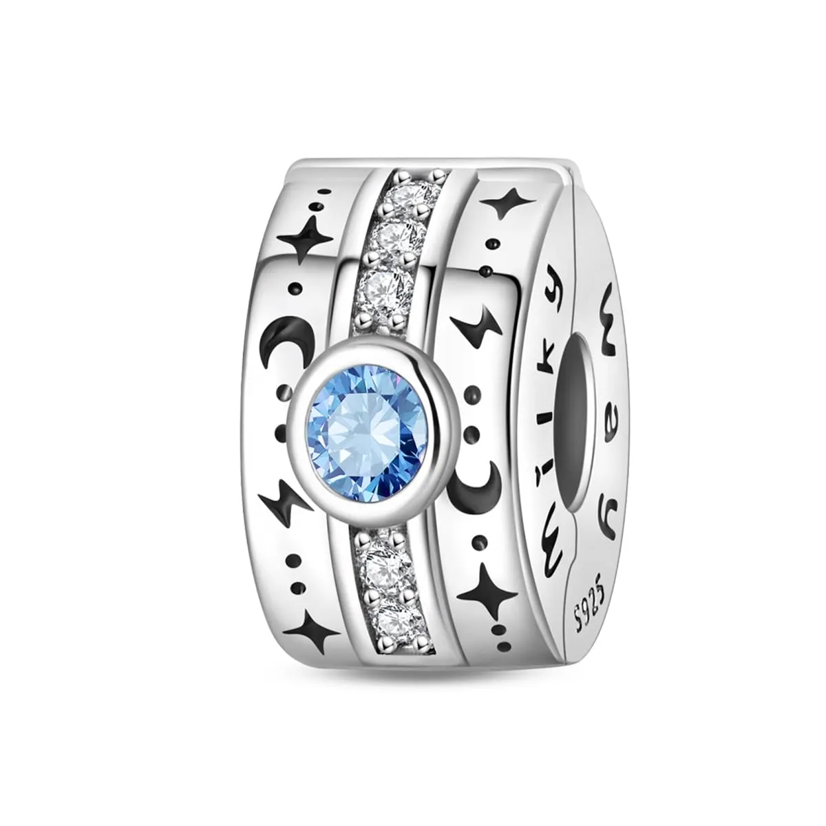 KUNSIR Ciondolo in Argento Sterling 925 con Cubic Zirconia per Braccialetti e Collane Europei - immagine 1