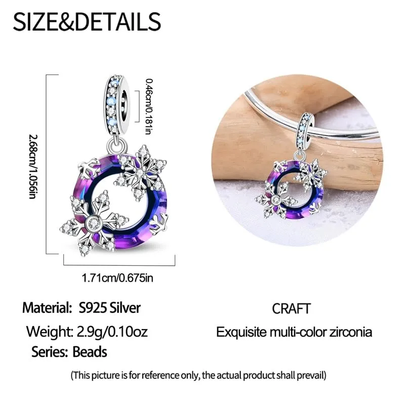 KUNSIR Ciondolo in Argento Sterling 925 con Cubic Zirconia per Braccialetti e Collane Europei - immagine 5