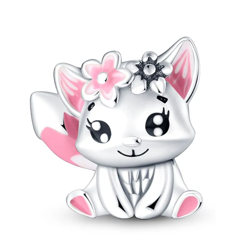 KUNSIR Bead Charm in Argento Sterling 925 con Cubic Zirconia per Braccialetti e Collane Europei - immagine 1