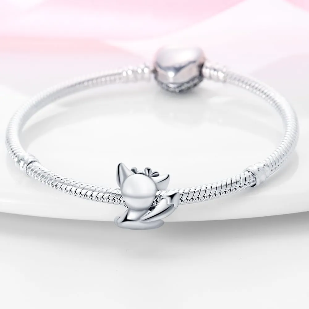 KUNSIR Bead Charm in Argento Sterling 925 con Cubic Zirconia per Braccialetti e Collane Europei - immagine 3
