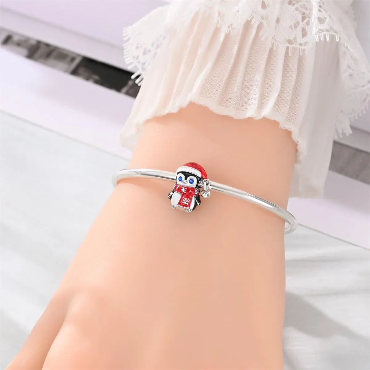 TINSLO Bead Charm in Argento Sterling 925 con Cubic Zirconia, compatibile con braccialetti e collane Pandora e europei - immagine 4