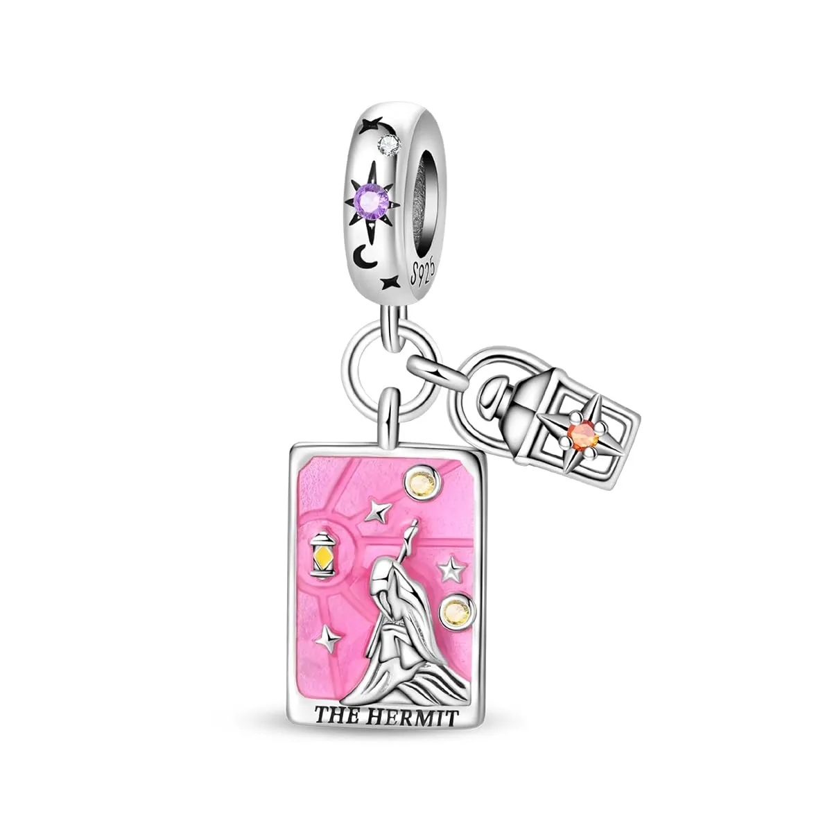 TINSLO Bead Charm in Argento Sterling 925 con Cubic Zirconia, Compatibile con Braccialetti e Collane Europei - immagine 1