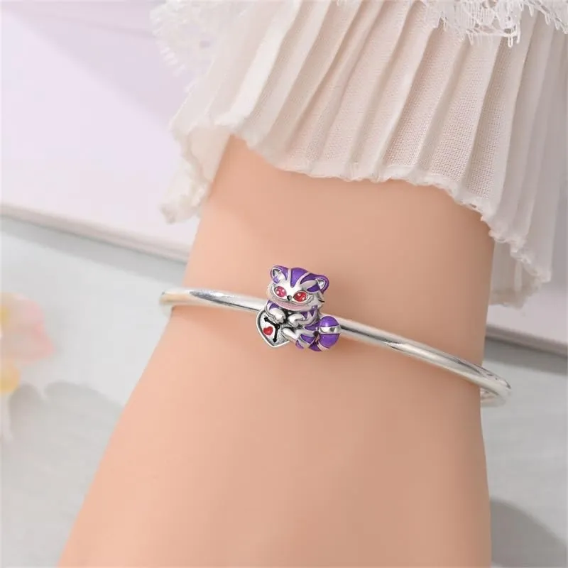 TINSLO Bead Charm in Argento Sterling 925 con Cubic Zirconia per Braccialetti e Collane Pandora e Europei - immagine 5