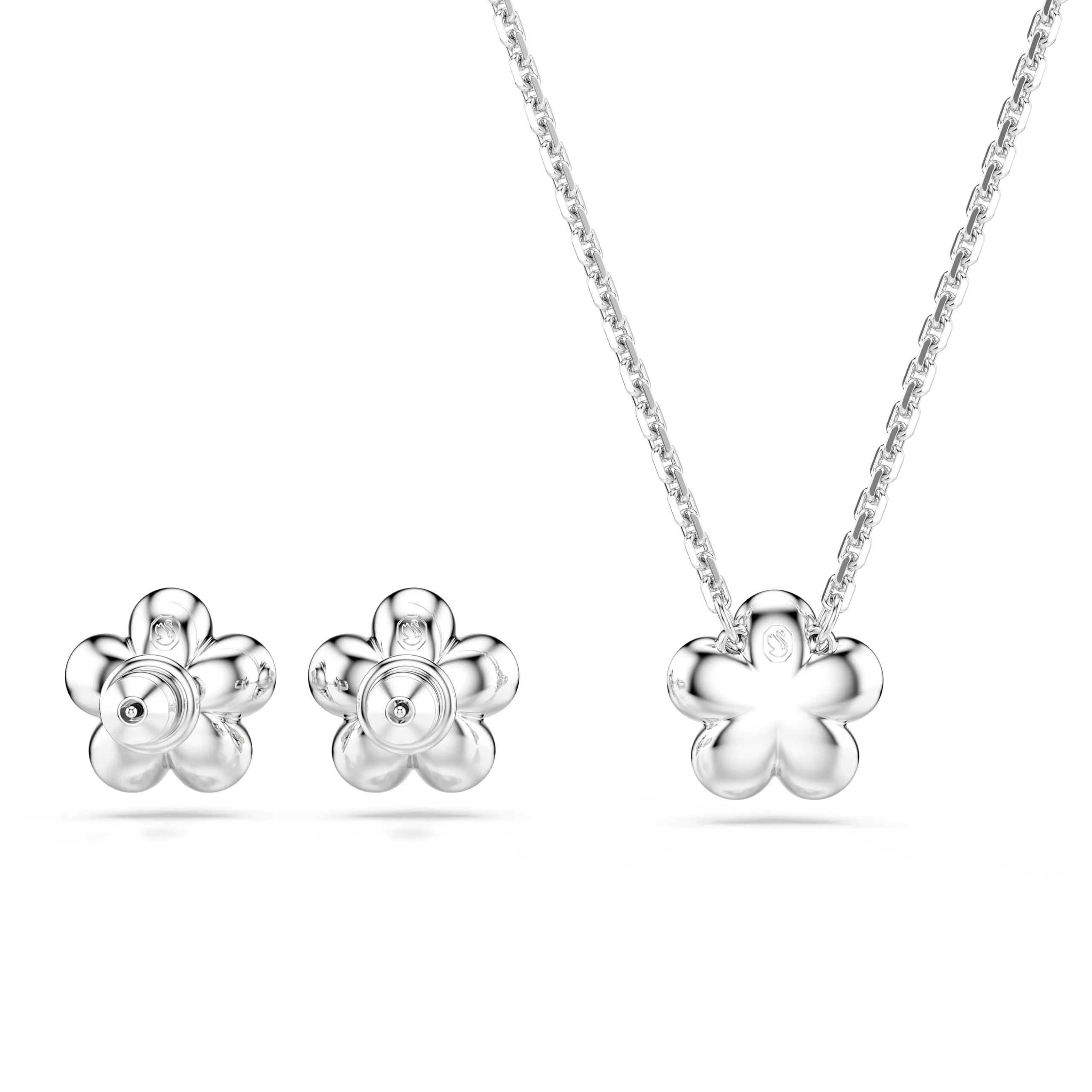 Swarovski x Ariana Grande Crystal Pearl Set, Taglio Round, Fiore, Bianco, Placcato rodio - immagine 6