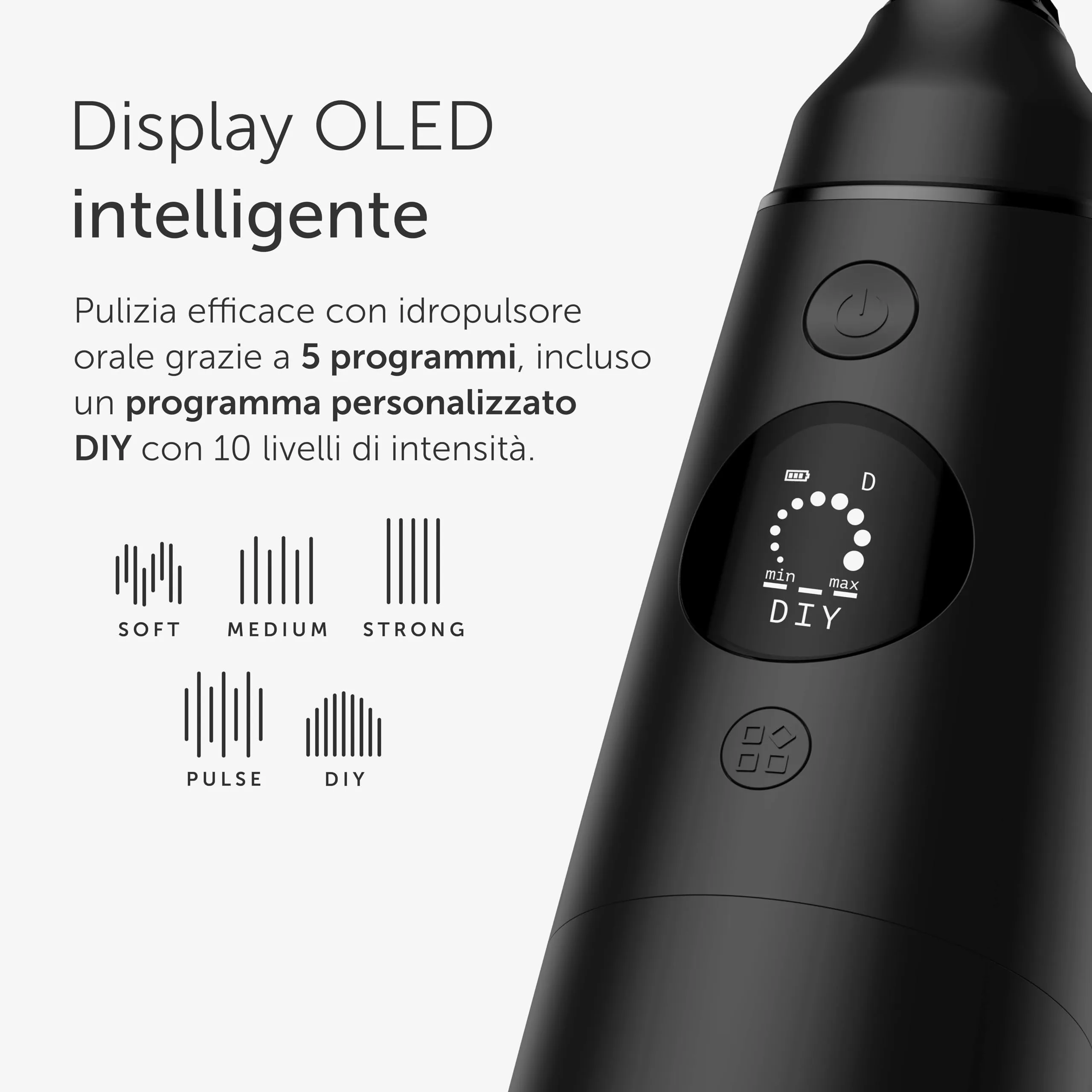 WonderSmile Irrigatore Orale Pro, SmoothFlow, 5 Modalità, Ultimate Black - immagine 4