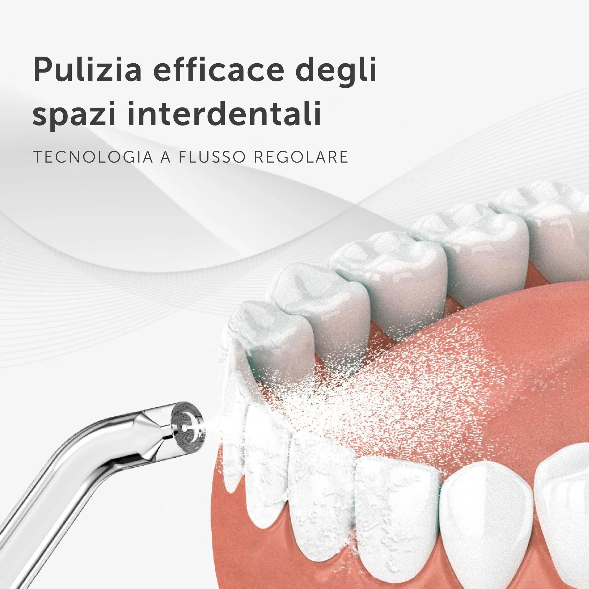 WonderSmile Irrigatore Orale Pro SmoothFlow, 5 modalità, Batteria 30 giorni, All White - immagine 3