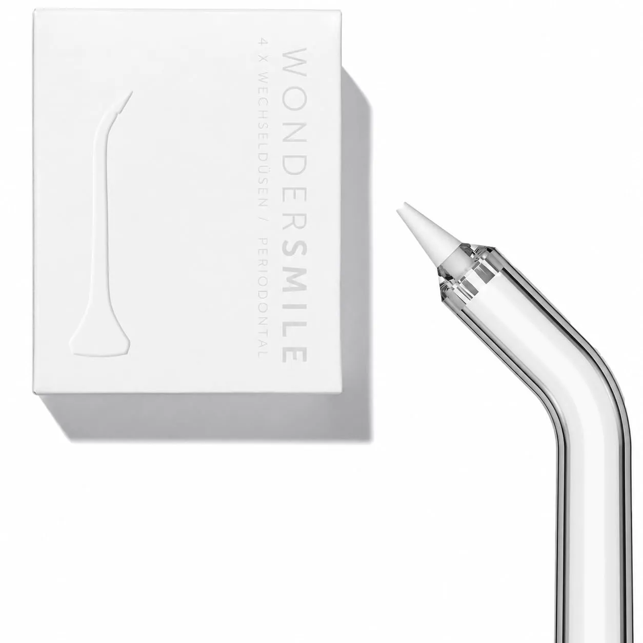 WonderSmile Ugello periodontale per irrigatore orale Waterflow, SmoothFlow, bianco, confezione da 4 - immagine 1
