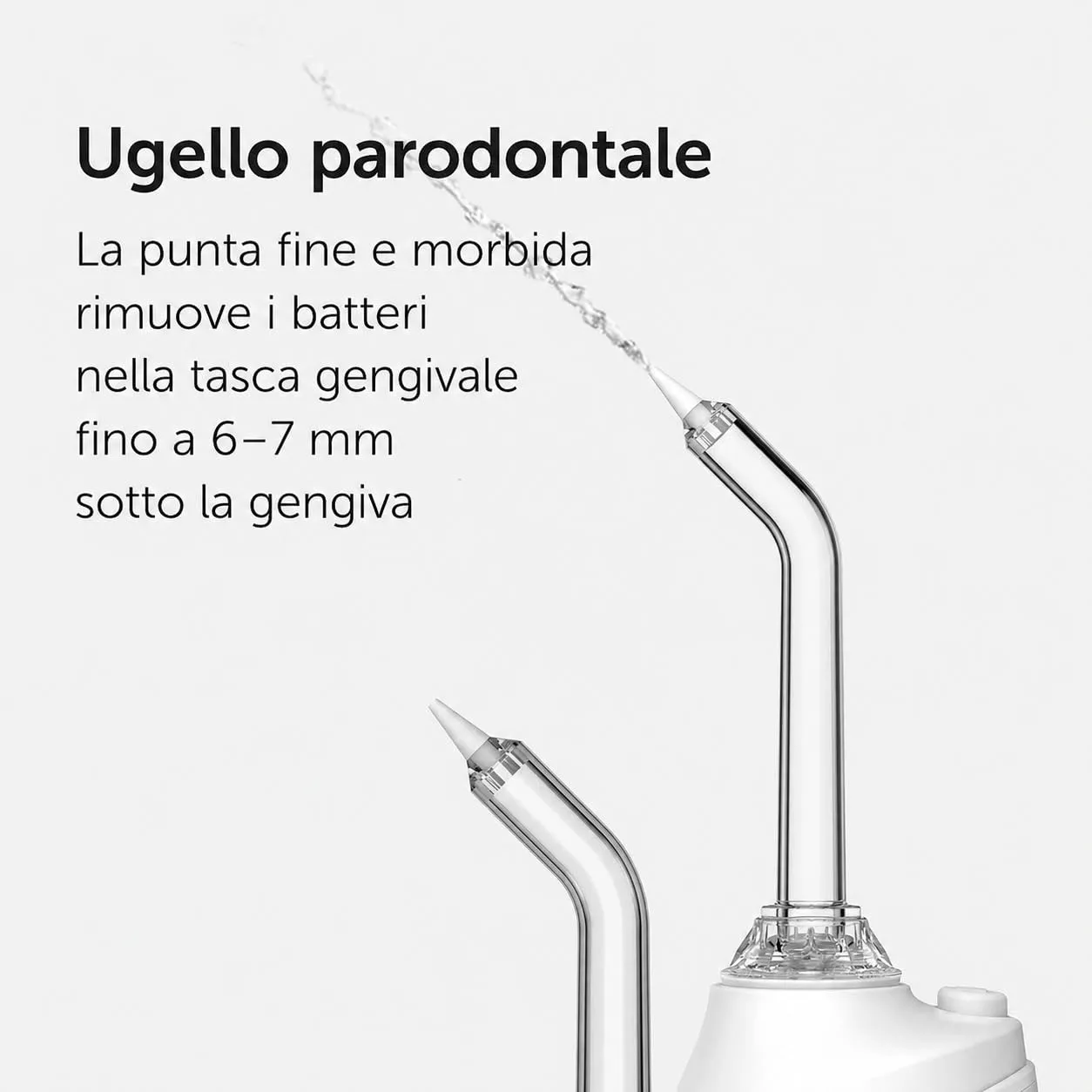 WonderSmile Ugello periodontale per irrigatore orale Waterflow, SmoothFlow, bianco, confezione da 4 - immagine 2
