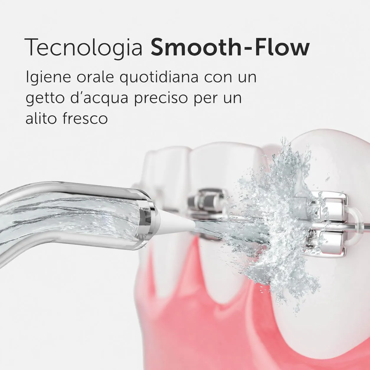 WonderSmile Ugello periodontale per irrigatore orale Waterflow, SmoothFlow, bianco, confezione da 4 - immagine 3