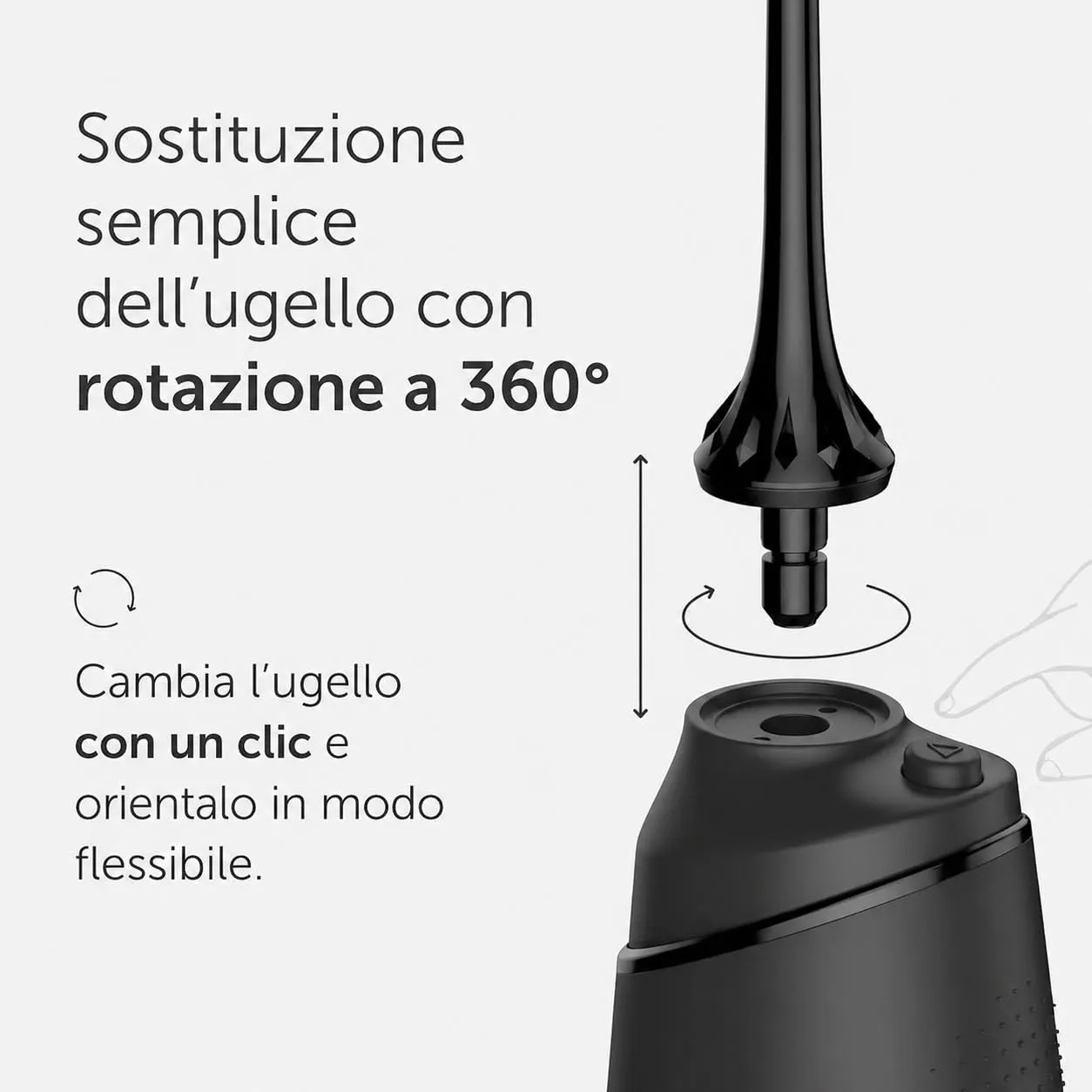 WonderSmile Ugelli di ricambio per irrigatore orale Waterflow, Tecnologia SmoothFlow, Nero, Confezione da 4 - immagine 6