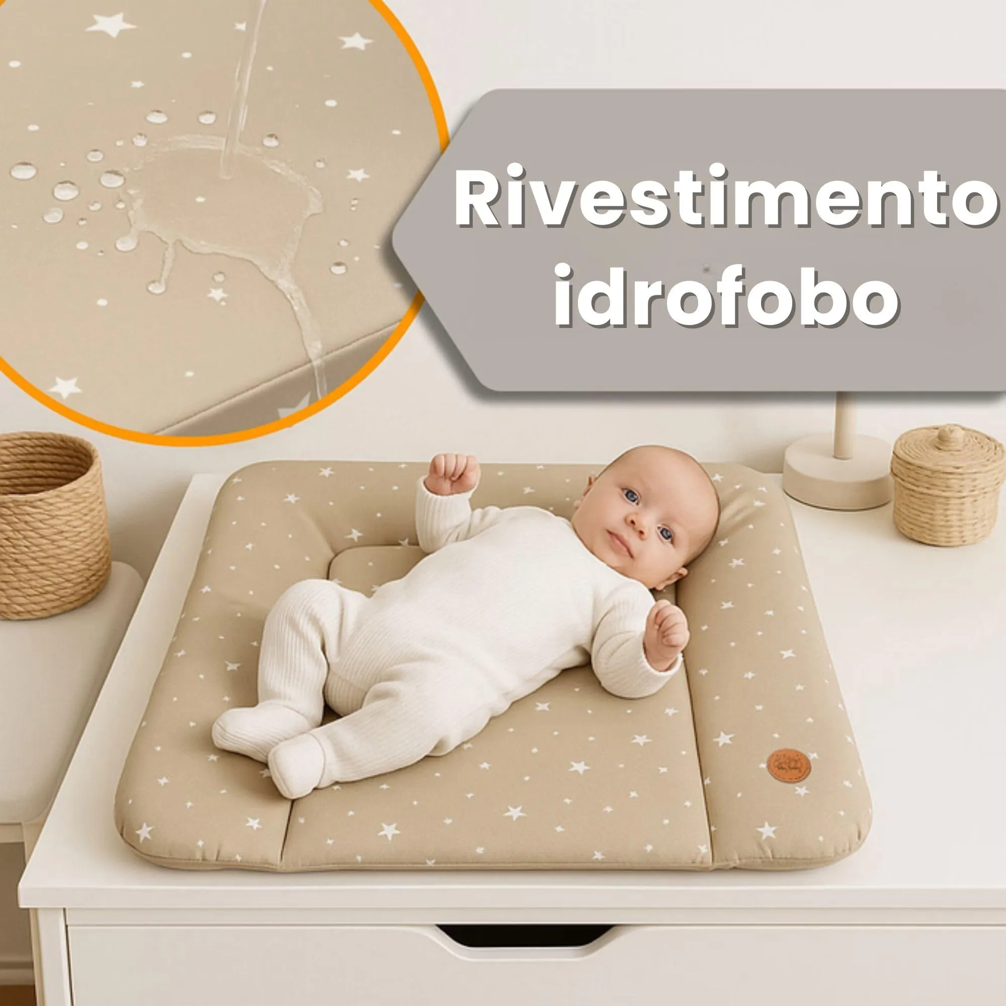 Totsy Baby Tappetino da Fasciatoio Impermeabile, 75 x 72 cm, Safari - immagine 4