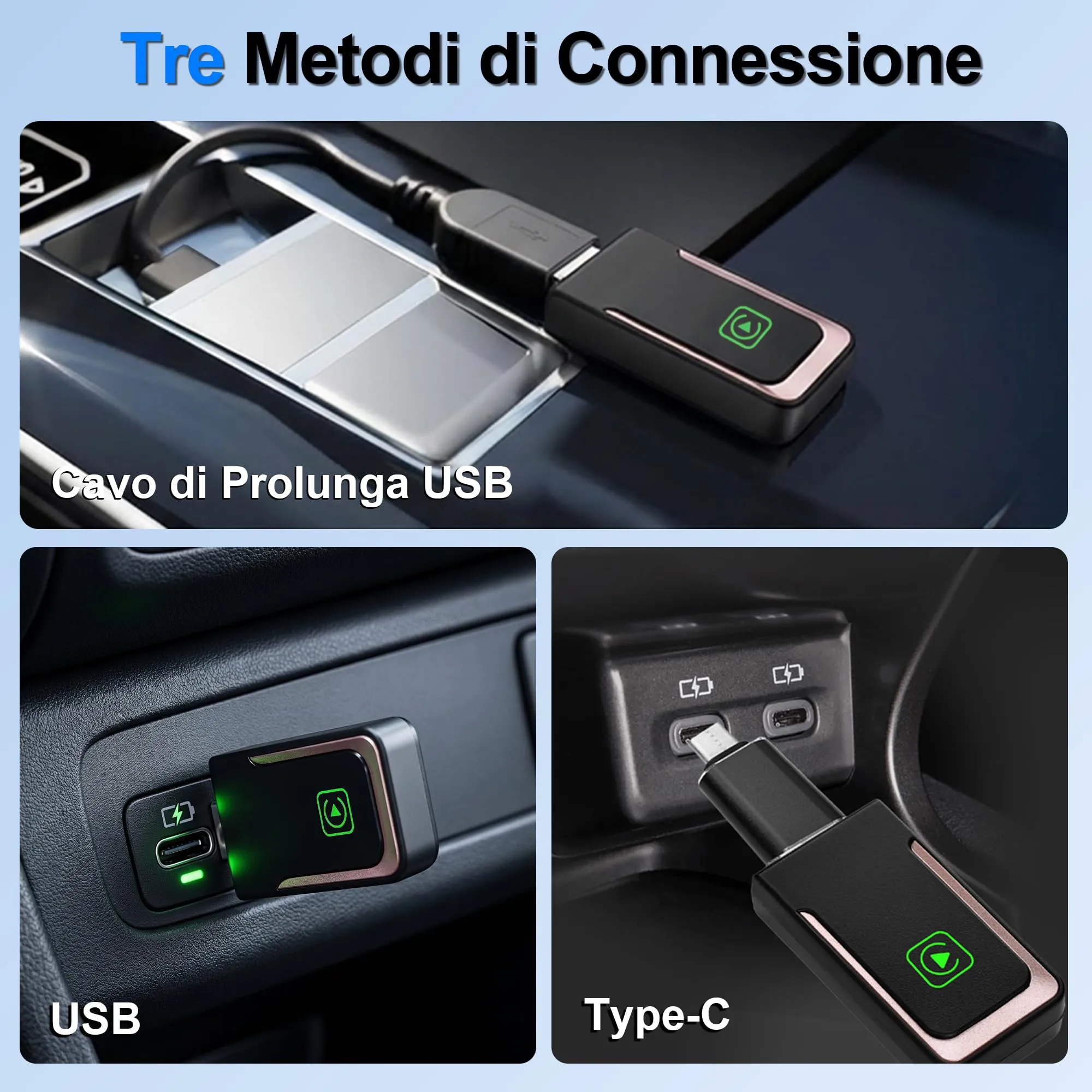 Alltolink Adattatore CarPlay Wireless da Cablato a Senza Fili, iOS 10+ - immagine 5