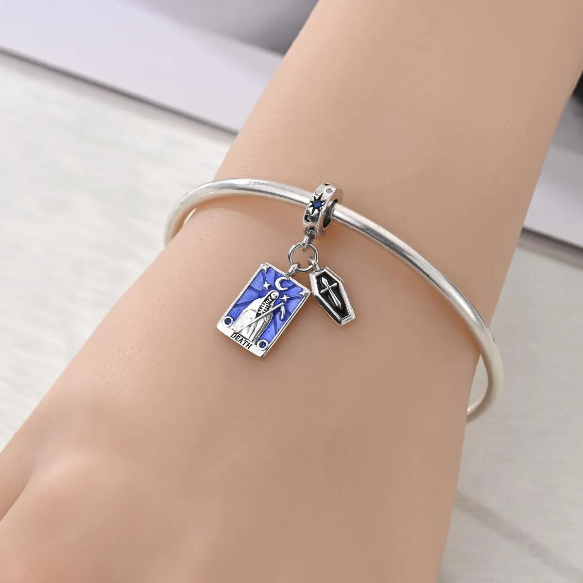 KUNSIR Ciondolo in Argento Sterling 925 con Cubic Zirconia, Compatibile con Braccialetti e Collane Europei - immagine 4