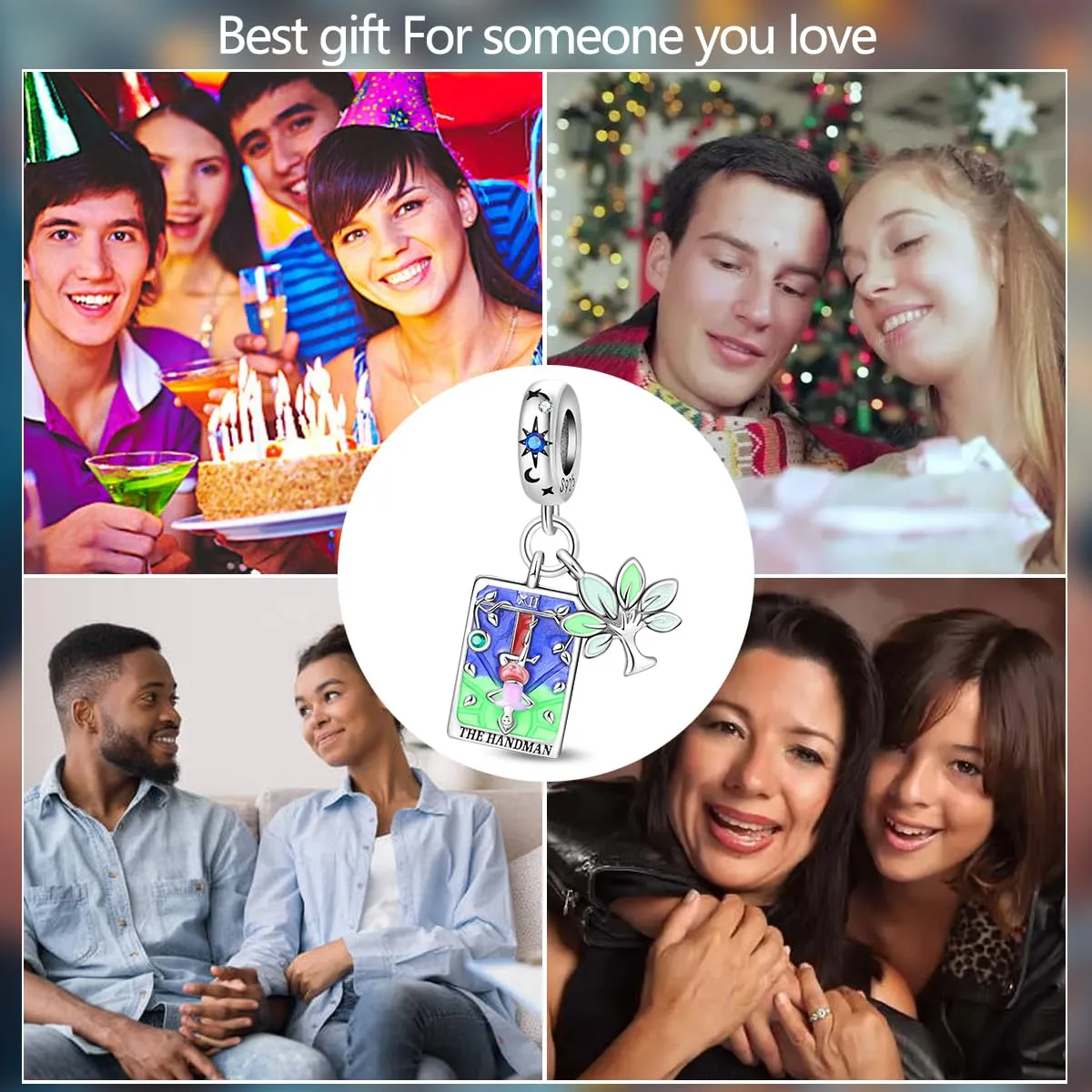 KUNSIR Bead Charm in Argento Sterling 925 con Cubic Zirconia per Braccialetti e Collane Europei - immagine 6