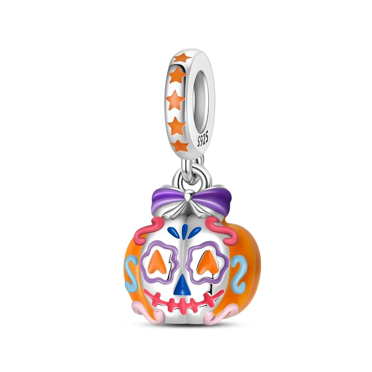 KUNSIR Bead Charm in Argento Sterling 925 con Cubic Zirconia per Braccialetti e Collane Europei - immagine 1