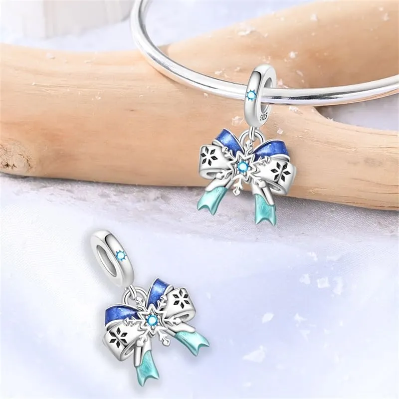 TINSLO Bead Charm in Argento Sterling 925 con Cubic Zirconia per Braccialetti e Collane Pandora e Europei - immagine 2