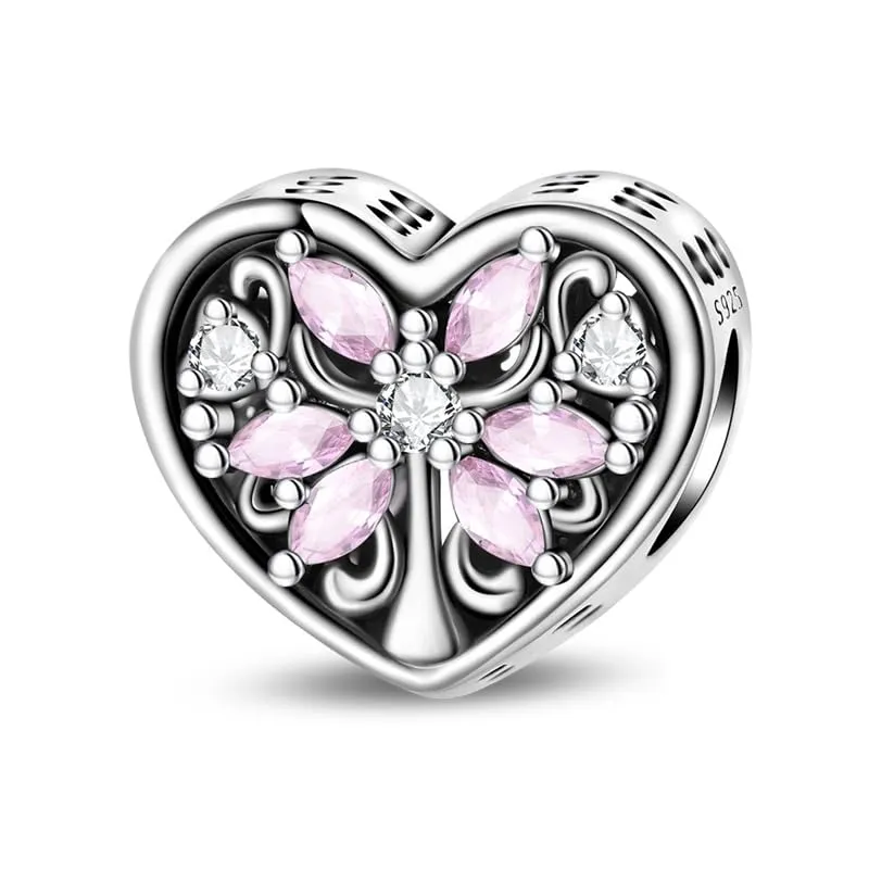 TINSLO Bead Charm Argento Sterling 925 con Cubic Zirconia per Braccialetti e Collane europei - immagine 1