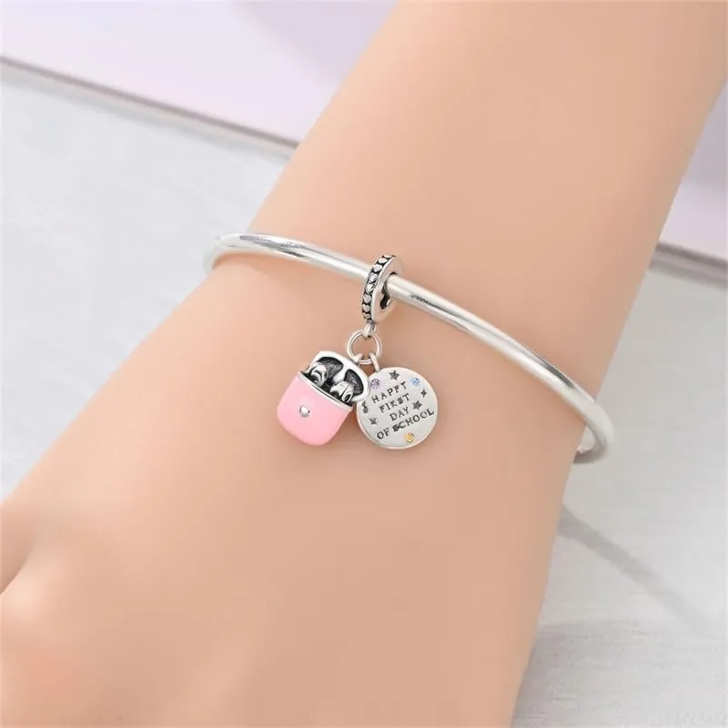 TINSLO Bead Charm Argento Sterling 925 con Cubic Zirconia per Braccialetti e Collane Europei - immagine 4