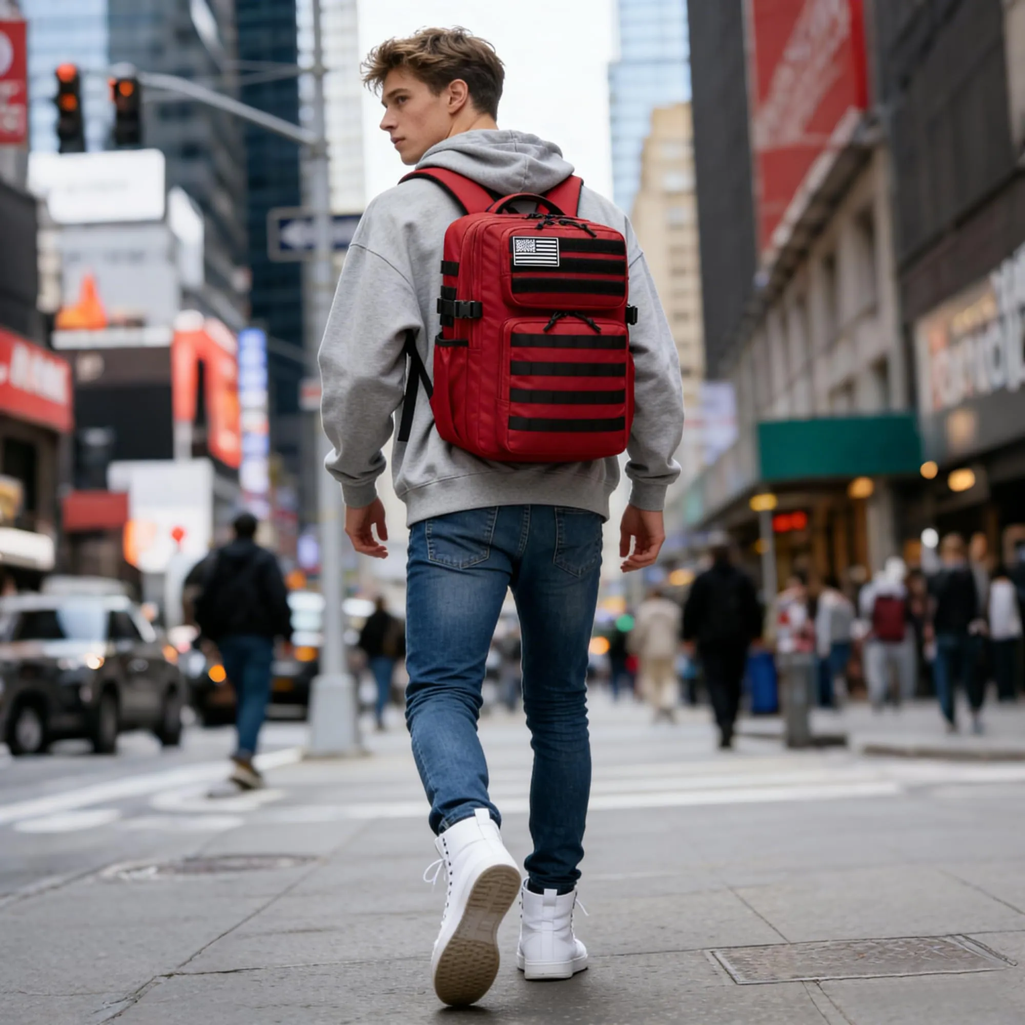 Wotony Zaino Tattico Militare Impermeabile, Sistema Molle, 35L, Solidi Getaway - immagine 7