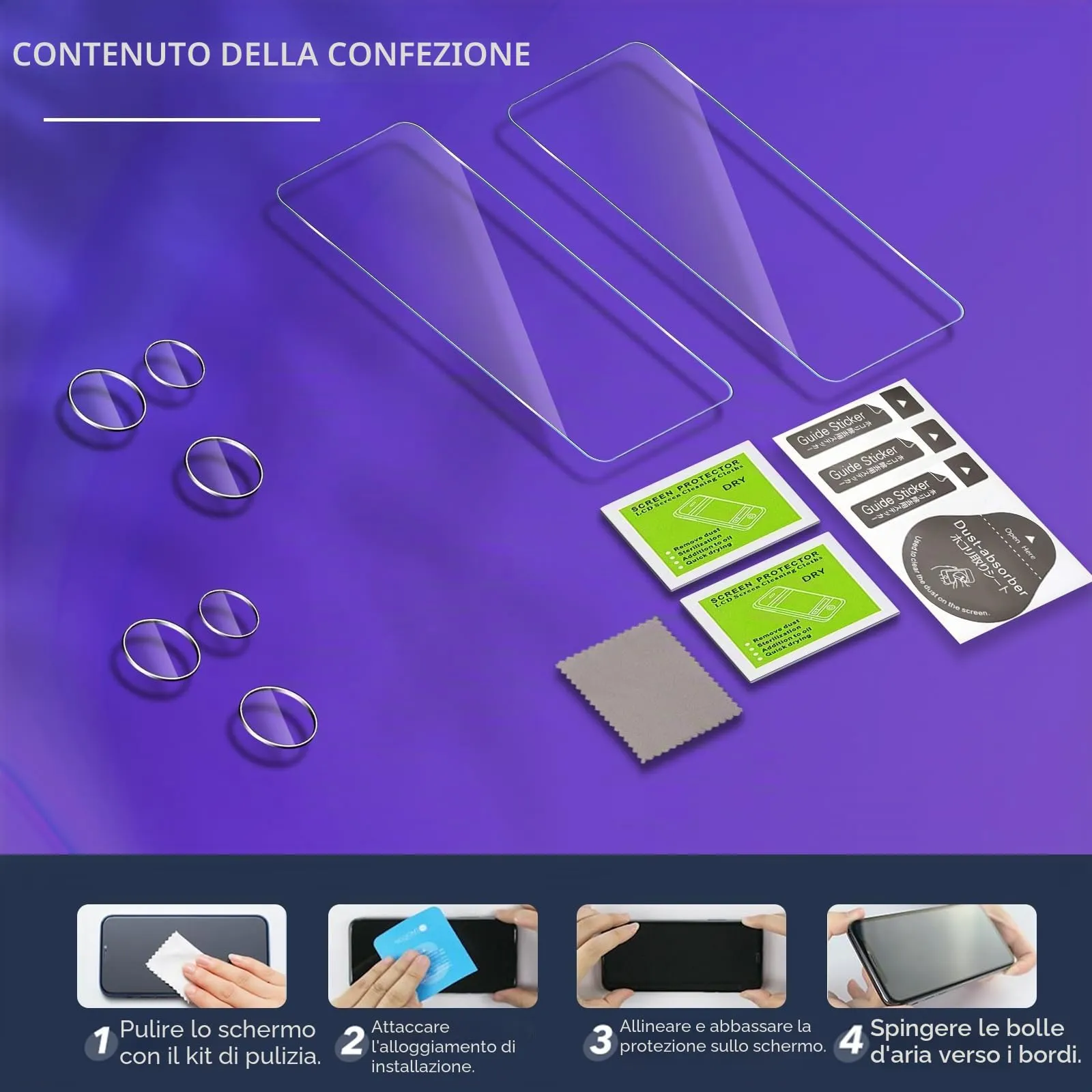 ELYCO Vetro Temperato per Nothing Phone 3a Lite, 3+3 Pezzi - immagine 7
