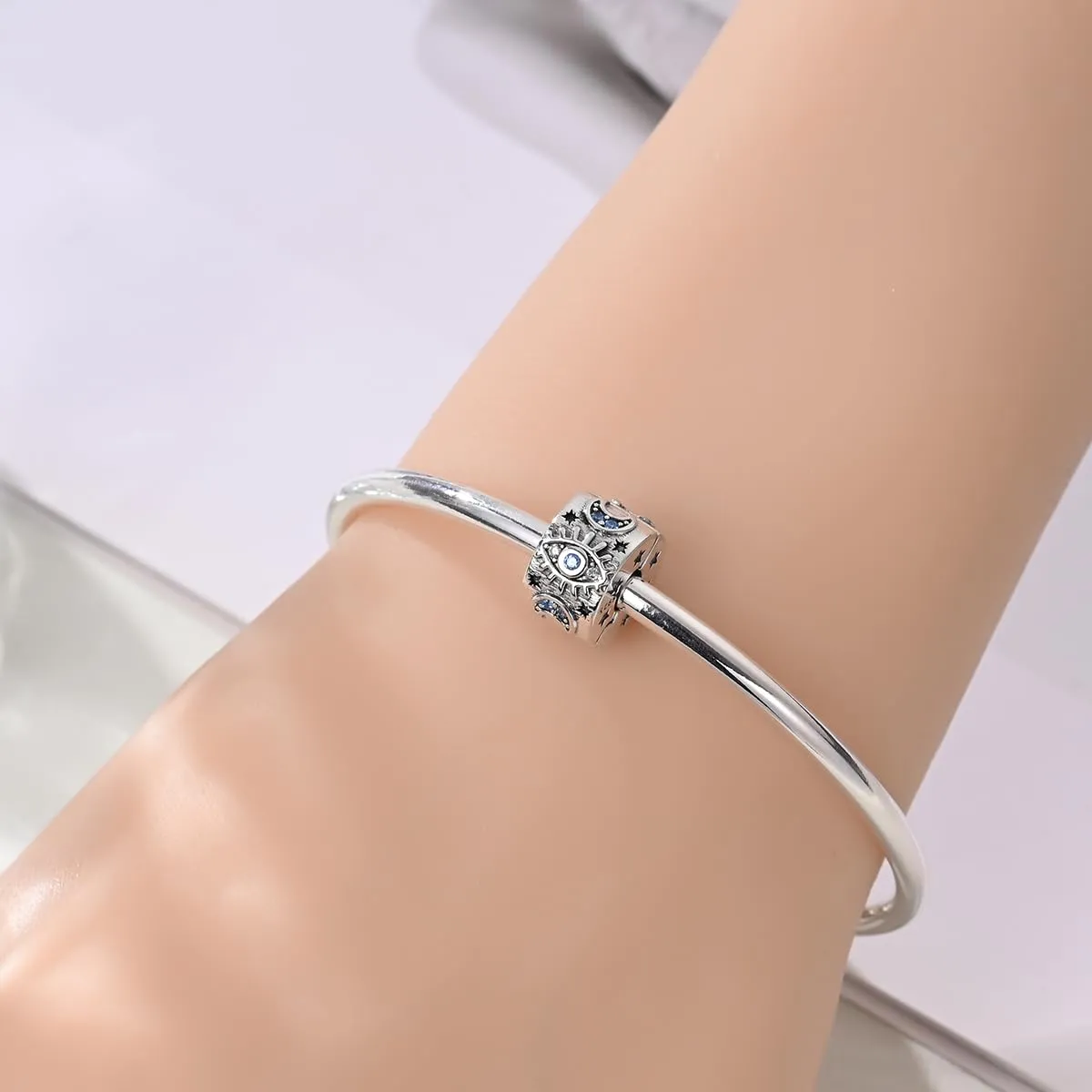 TINSLO Bead Charm Ciondolo Argento Sterling 925 con Cubic Zirconia per Braccialetti e Collane Europei - immagine 4