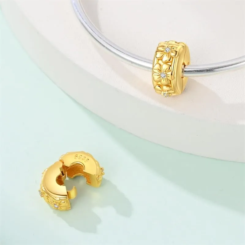 TINSLO Bead Charm Argento Sterling 925 con Cubic Zirconia per Braccialetti e Collane Europee - immagine 2