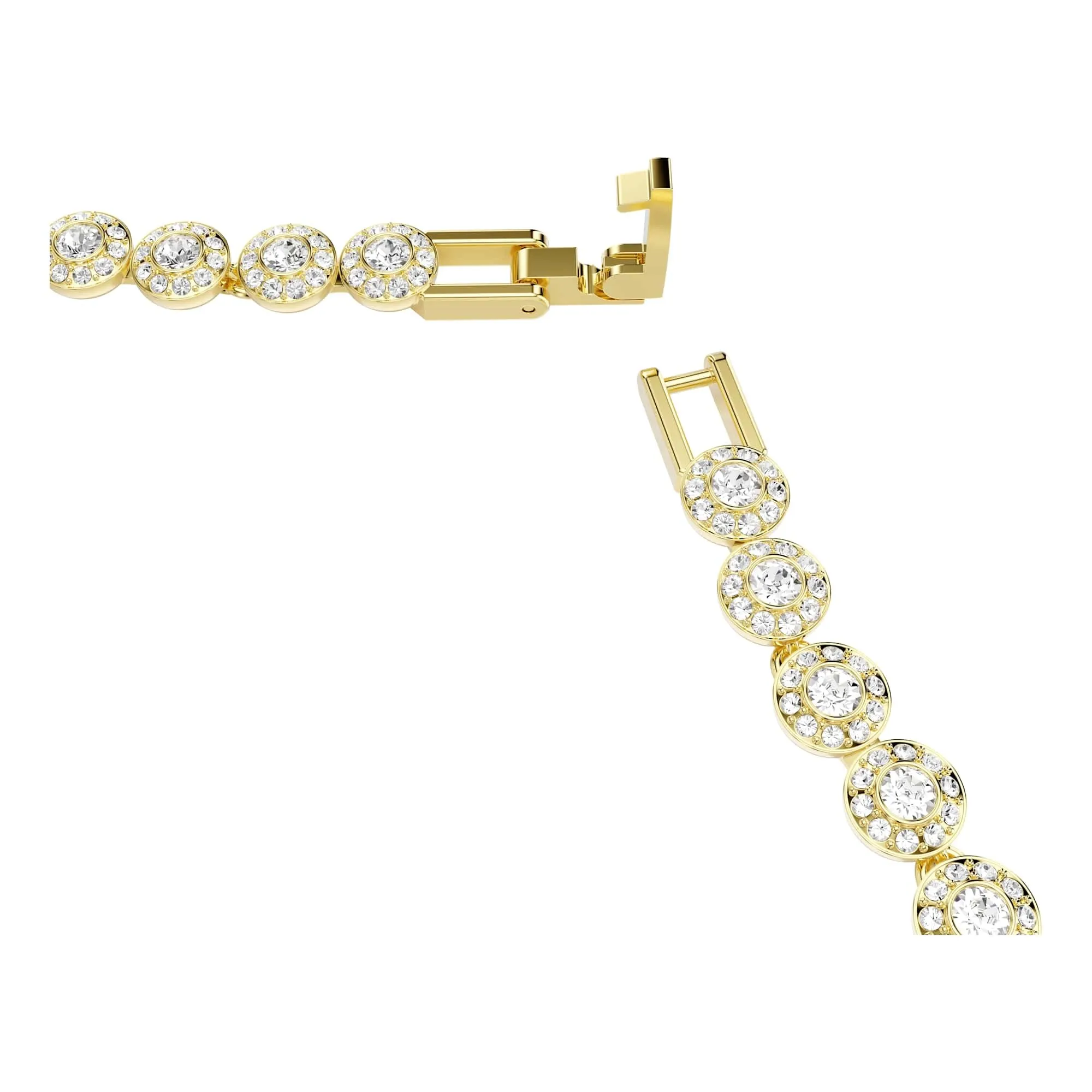 Swarovski Una Angelic Necklace, Round Cut, Small, White, Gold-tone Plated - immagine 3
