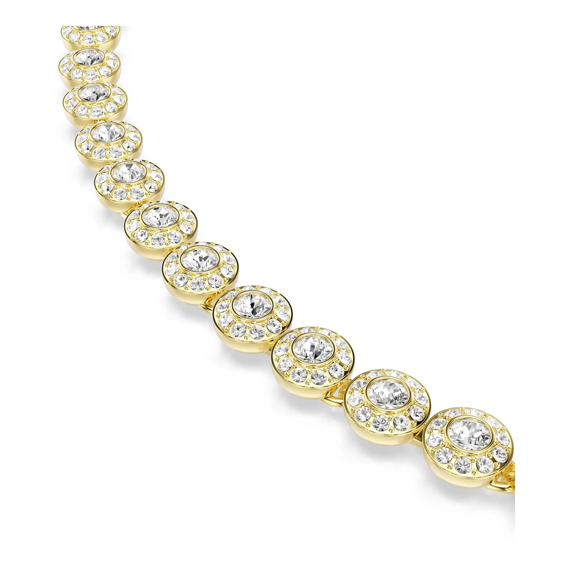 Swarovski Una Angelic Necklace, Round Cut, Small, White, Gold-tone Plated - immagine 4