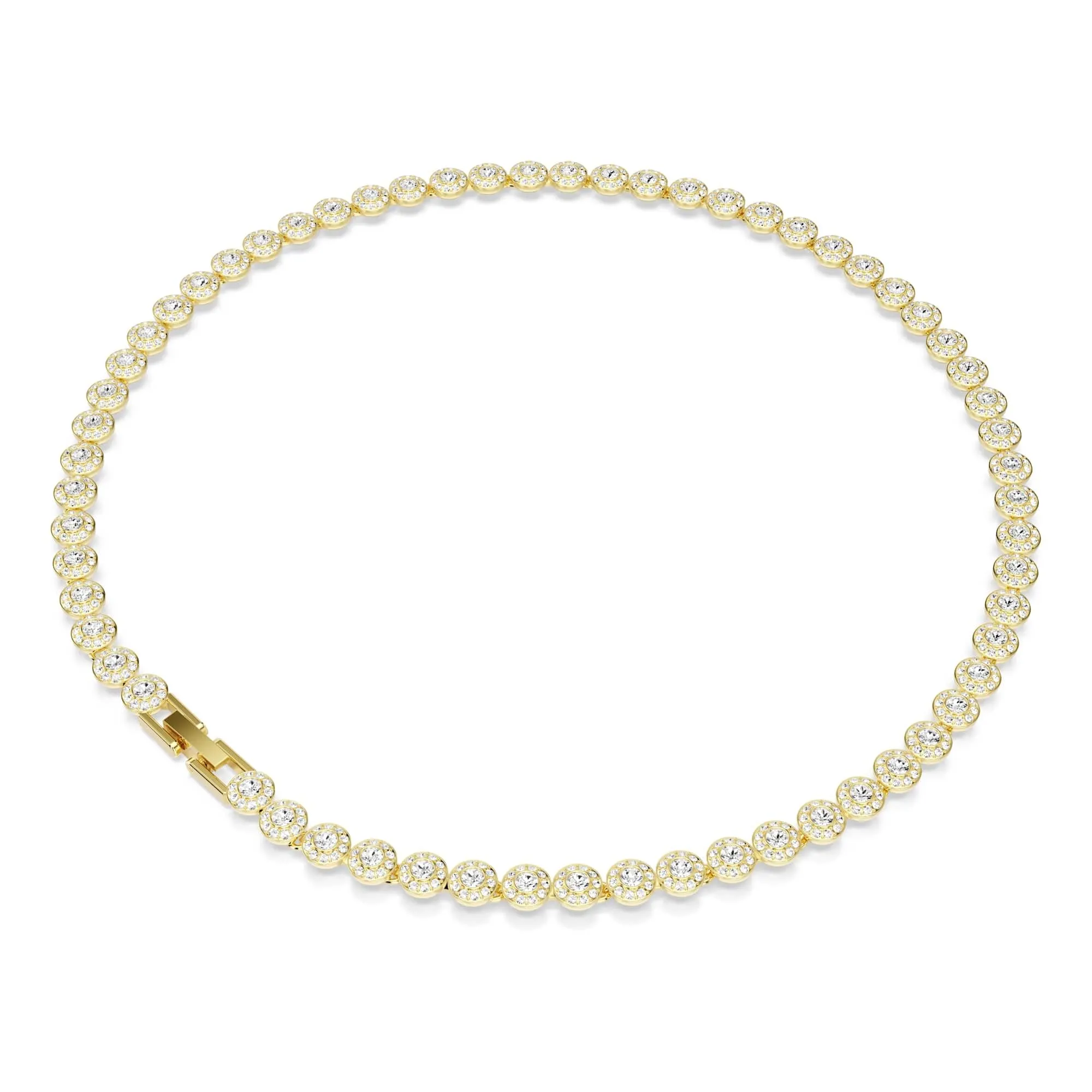 Swarovski Una Angelic Necklace, Round Cut, Small, White, Gold-tone Plated - immagine 5