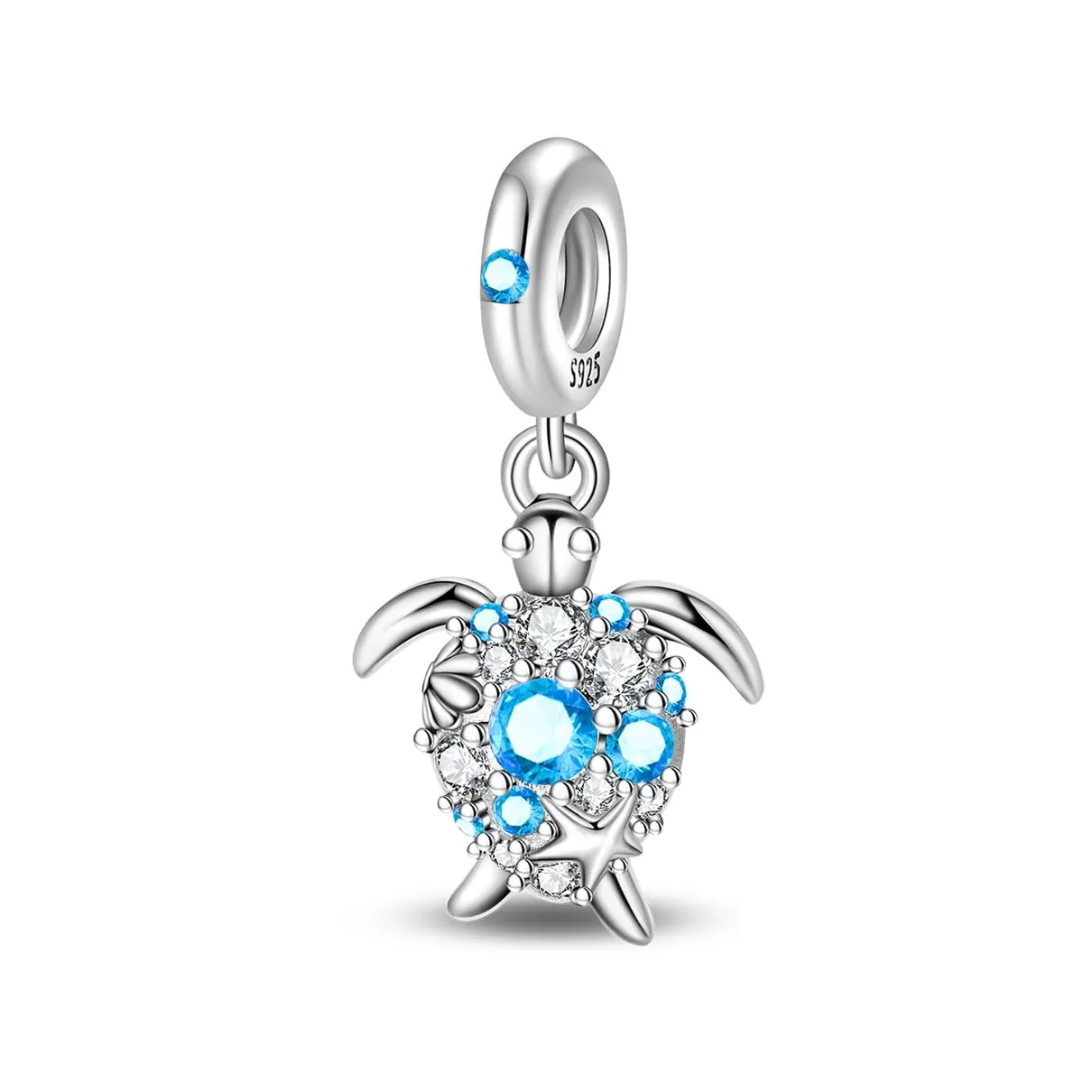 TINSLO Bead Charm in Argento Sterling 925 con Cubic Zirconia, Compatibile con Braccialetti e Collane Pandora e Europei - immagine 1