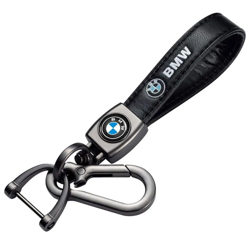 Sunnilly Portachiavi in Pelle per BMW Serie 1 3 5 6 7 X1 X3 X5 X6 X7 Z4, Nero - immagine 1