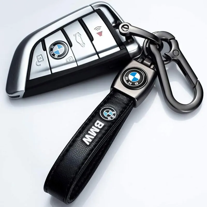 Sunnilly Portachiavi in Pelle per BMW Serie 1 3 5 6 7 X1 X3 X5 X6 X7 Z4, Nero - immagine 2